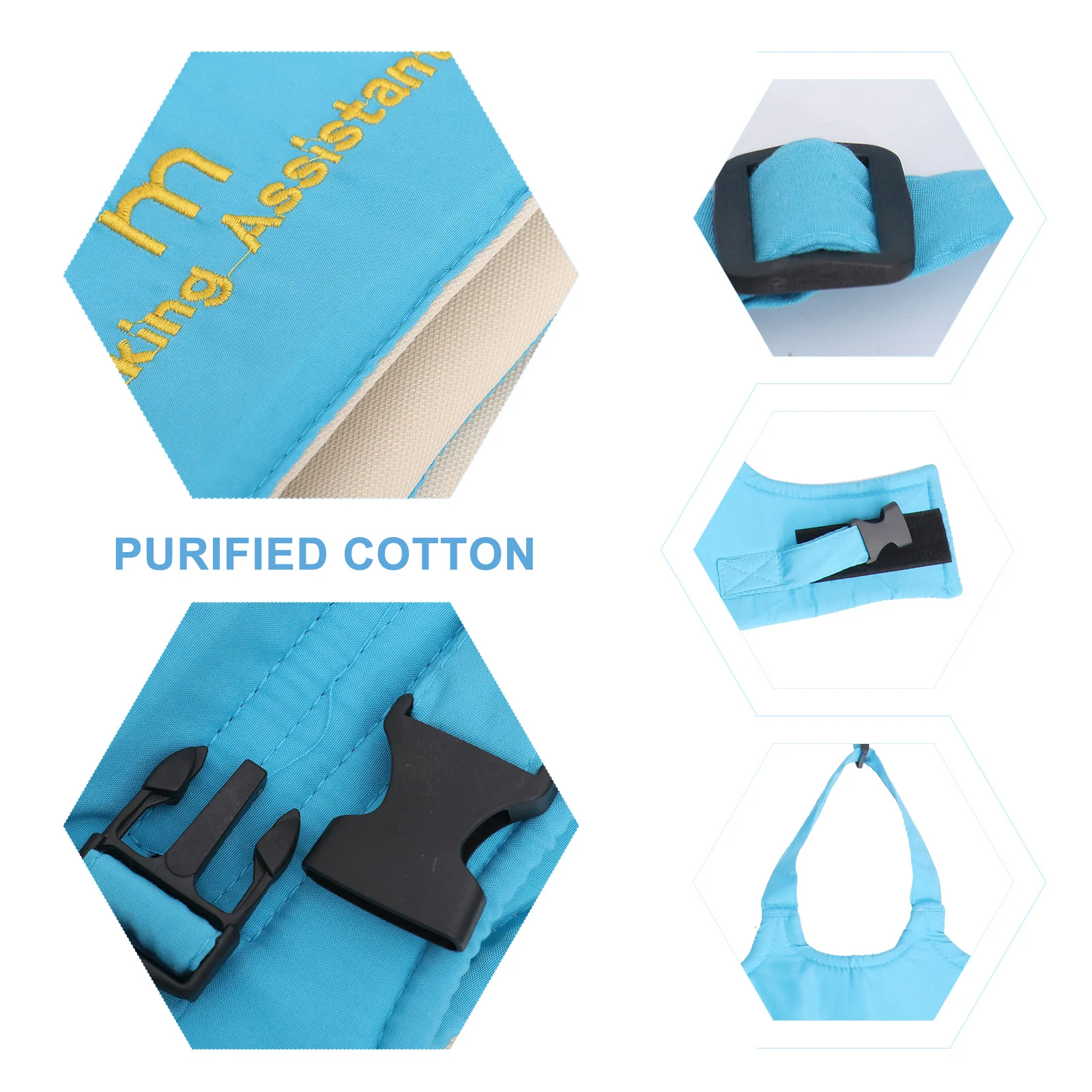 حزام المشي القطني القابل للتعديل لمساعد التعلم الآمن مع تصميم إبزيم يقلل من آلام الظهر للوالدين #2