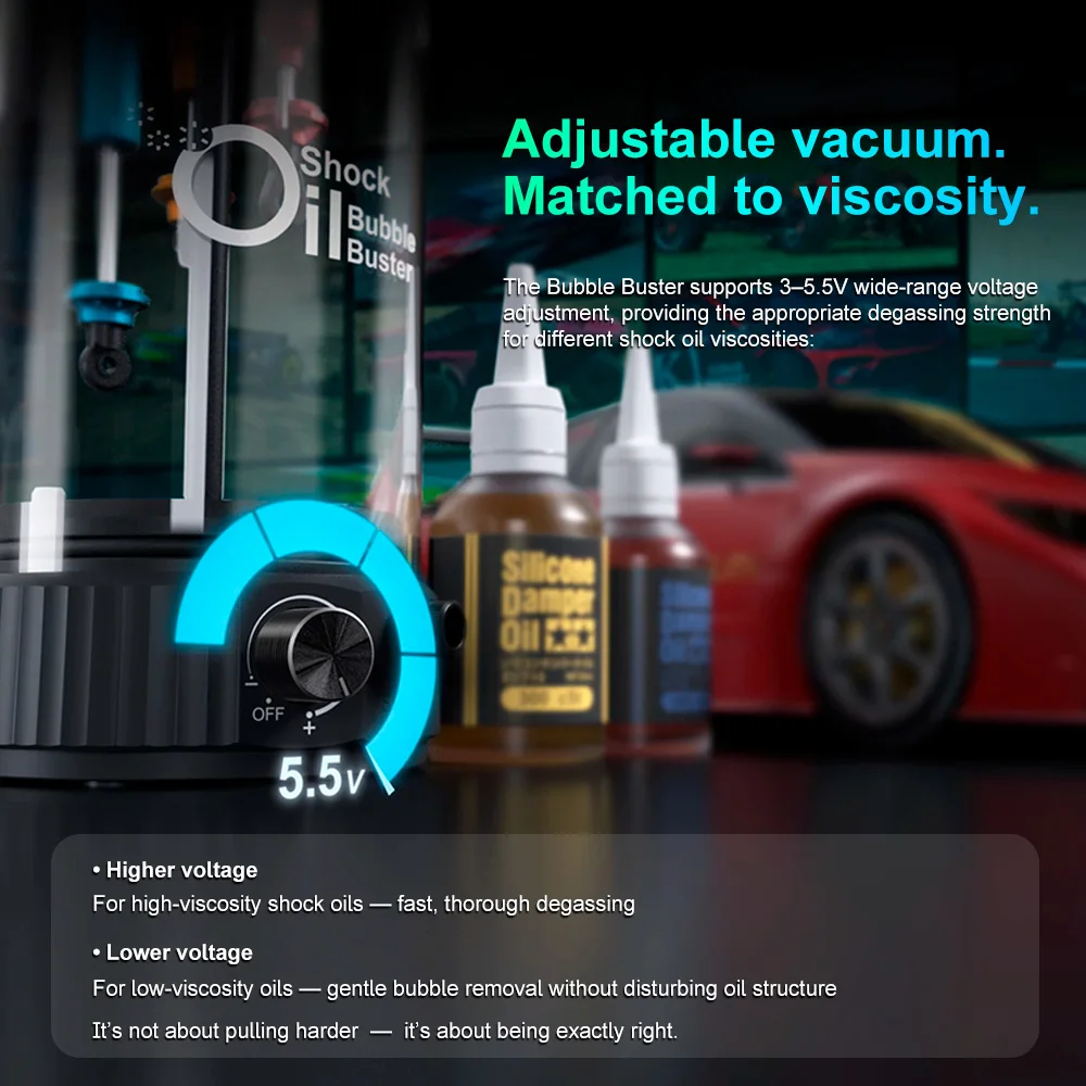 SkyRC Shock Oil Bubble Buster RC Vacuum Degassing Tool XT60 USB C For RC Crawler Buggy view 3