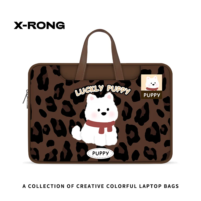 

Женская сумка для ноутбука с милым щенком в стиле аниме, подходит для Huawei Matebook14, Apple 15, 13, 12, 16-дюймовая сумка для хранения ноутбука, планшета