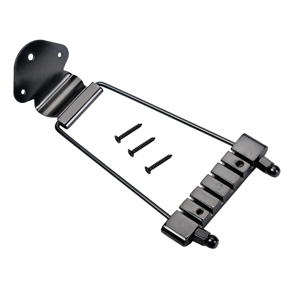 

6 String Guitar Bridge Tailpiece Metal Electric Acoustic Chrome Parts Jazz Guitar Components Accessories