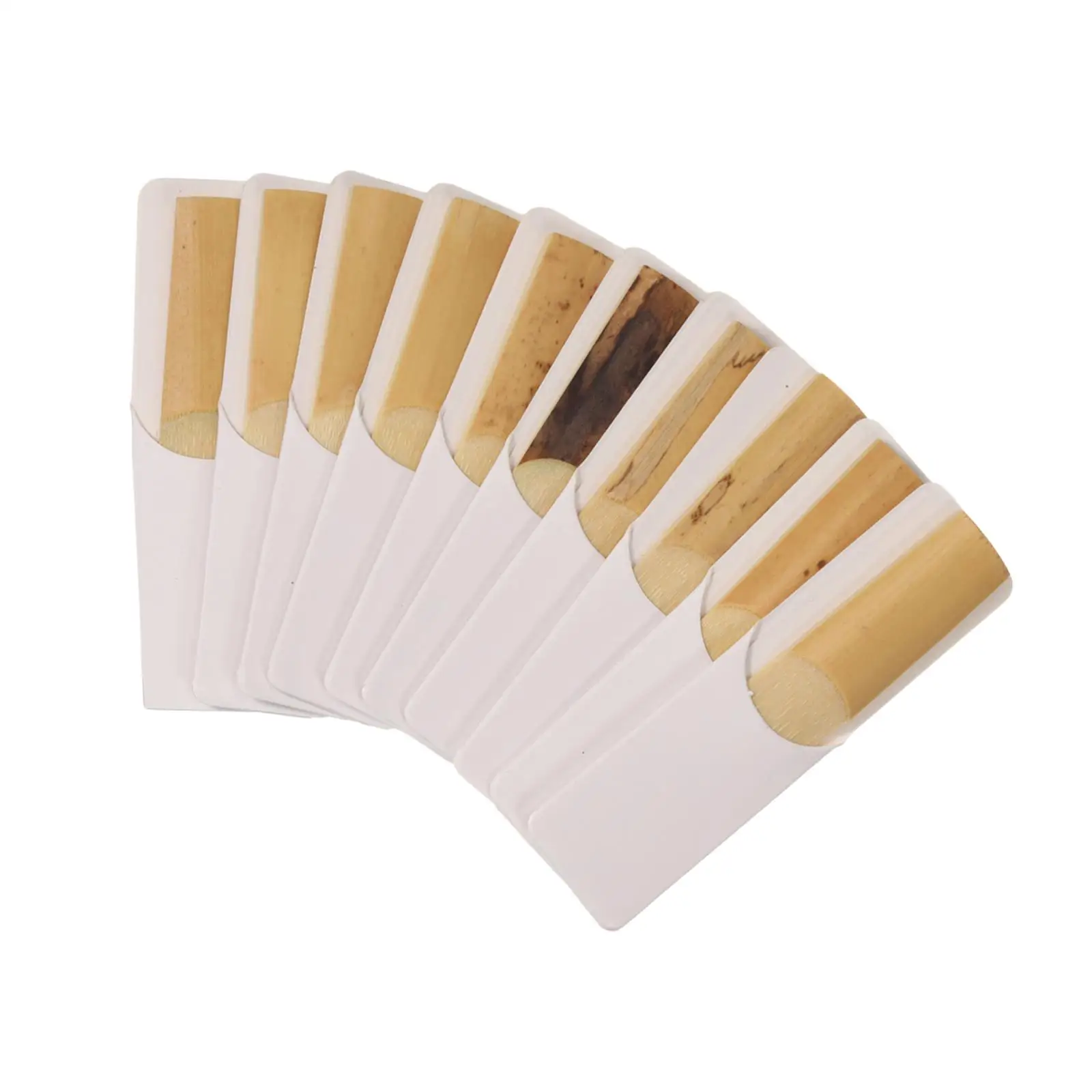10 Pieces Soprano Saxophone Reeds Replacement Strength 2.5 Parts Advanced Technology Durable Clear Sound for Beginner Player