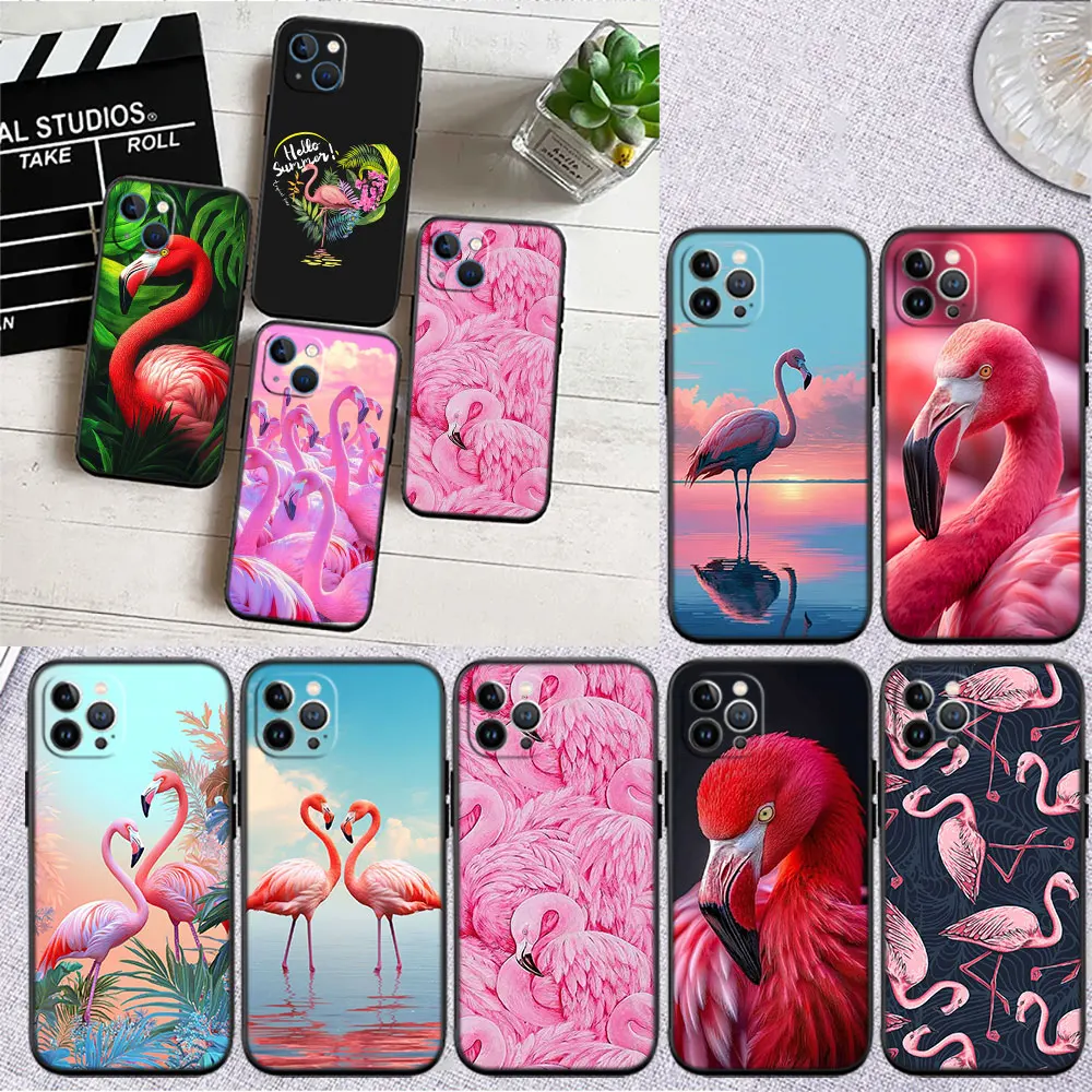 VY40 Flamingos Pink bird Case for Samsung A11 A12 A13 A15 A52S A53 A55 A56 A70 A71 A72 A73 F06 F16 F56 S10 Plus S10e