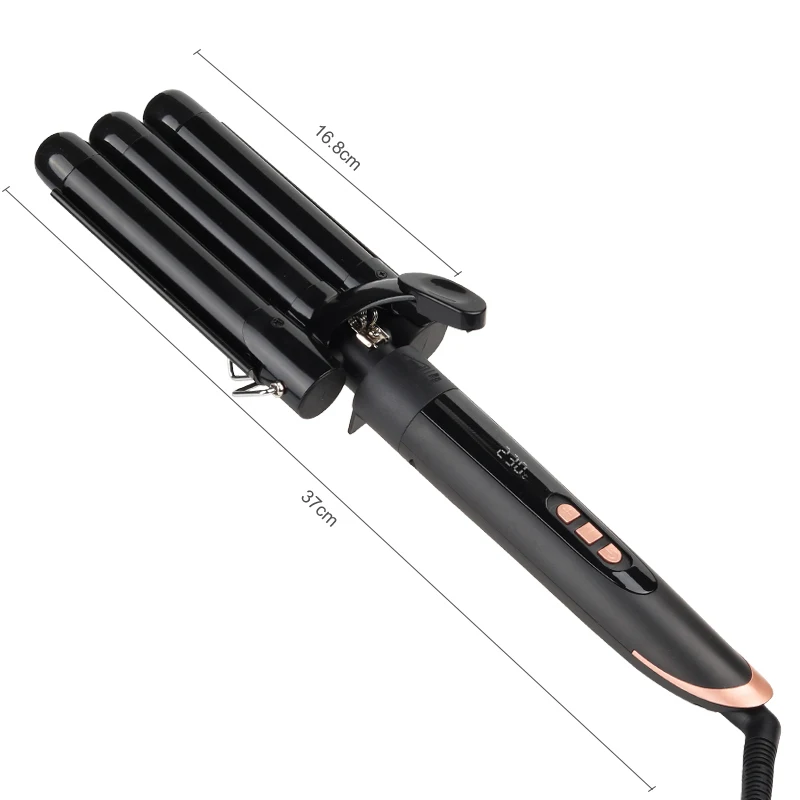 New‑Design 5‑in‑1 Magic Hair Styling Set, Mini Ceramic PTC Straightener Curler with LCD LED Temp Display for Daily Salon Use