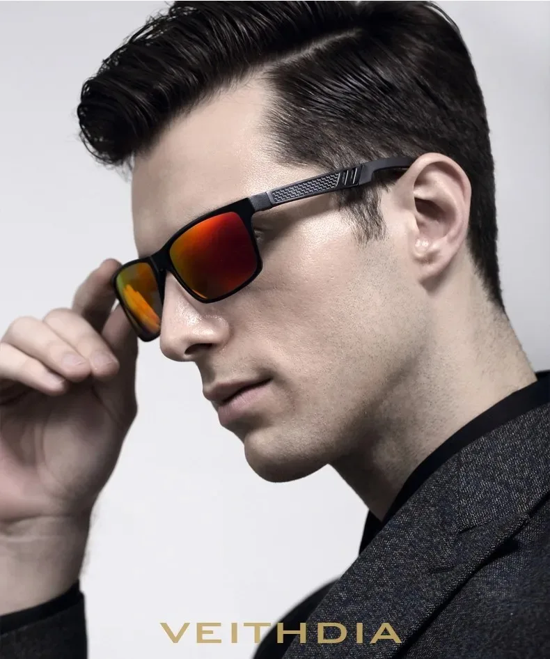 Veithdia Herren Sonnenbrille Aluminium polarisierten Spiegel Sonnenbrille fahren Sport brille Brillen Zubehör für männliche Frau v6560 – Detail 7