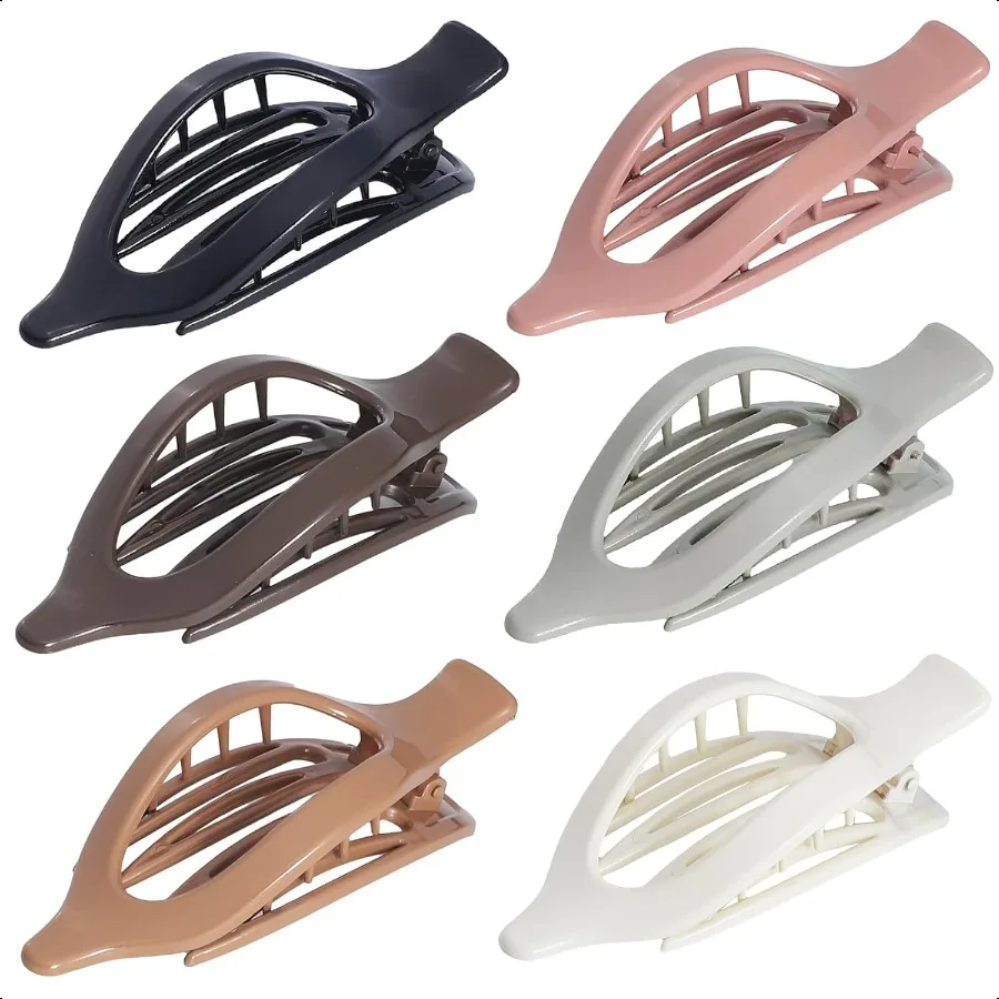 

Flat Hair Clip 6 pcs Lay Down Claw Clips Hair Accories for Women Gloss