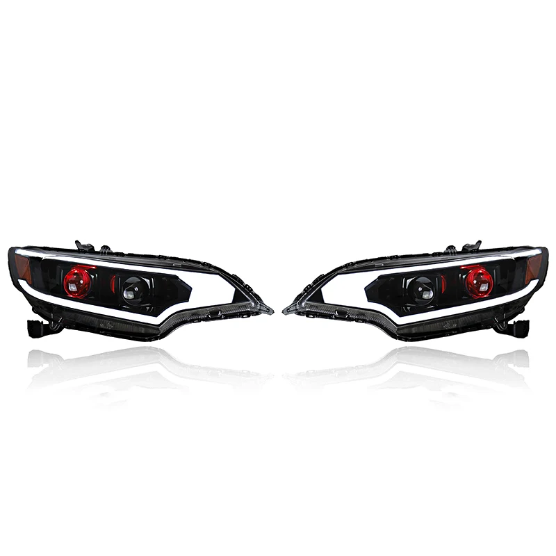 

ROLFES 2x Head Lamp For Jazz Fit 2014-2020 Headlight Turn Signal LED DRL Double Lens Hid Bi Xenon Auto Accessories