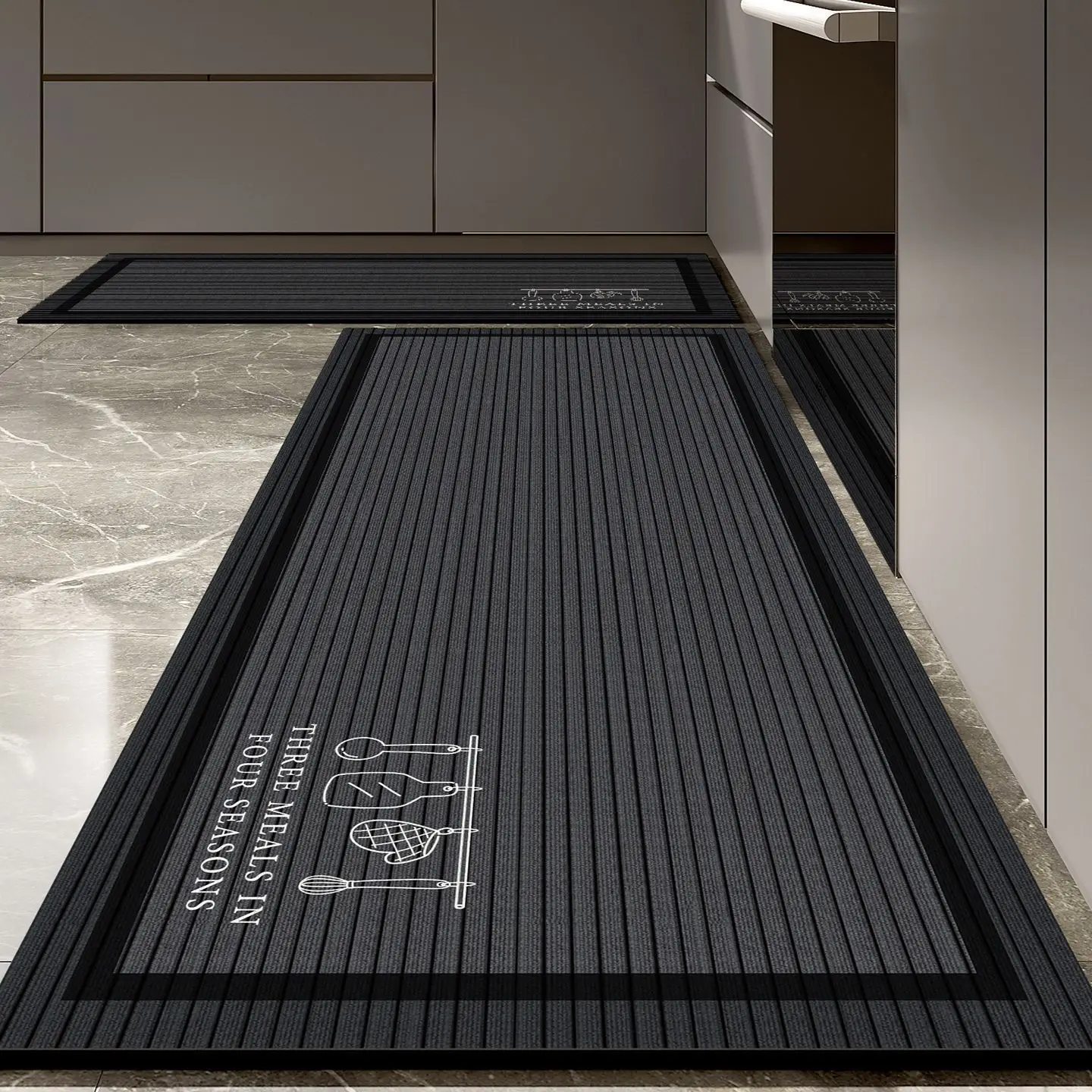 Kitchen Specific Floor Mat Home Water Absorbing Oil Absorbing Dirt Resistant Long Strip Moisture-proof Easy To Maintain Carpet