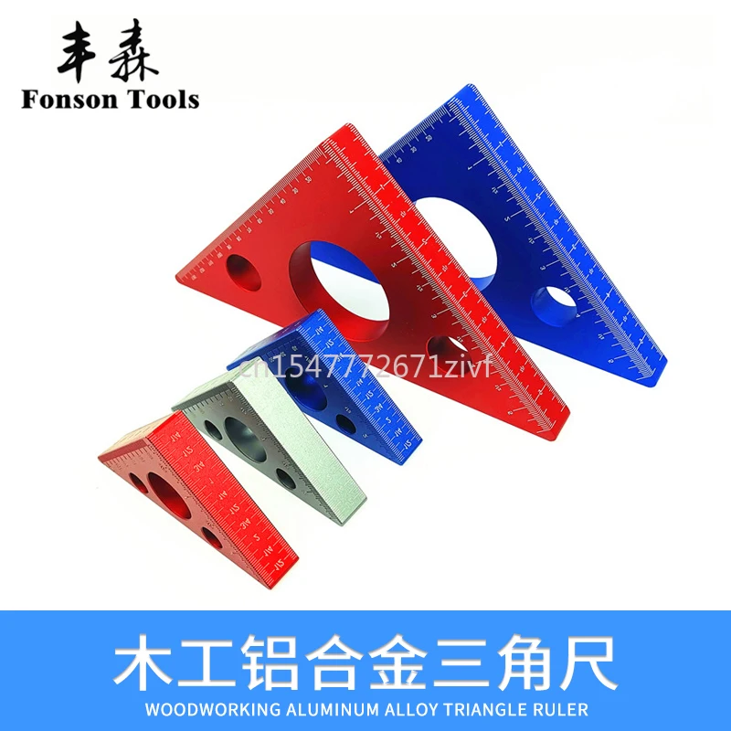 Woodworking Set Square High Precision L-Square British Double Scale Height Measuring Positioning Aluminum Alloy Height Ruler