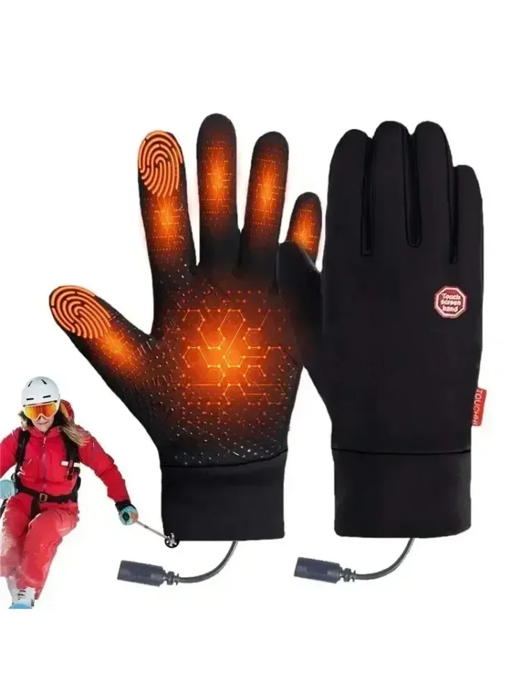 AliExpress Other Winter Warm Rechargeable Electric Liner Heated Gloves Outdoor Riding Skiing Motorcycling Gloves Cycling Accessories Hand Warmer