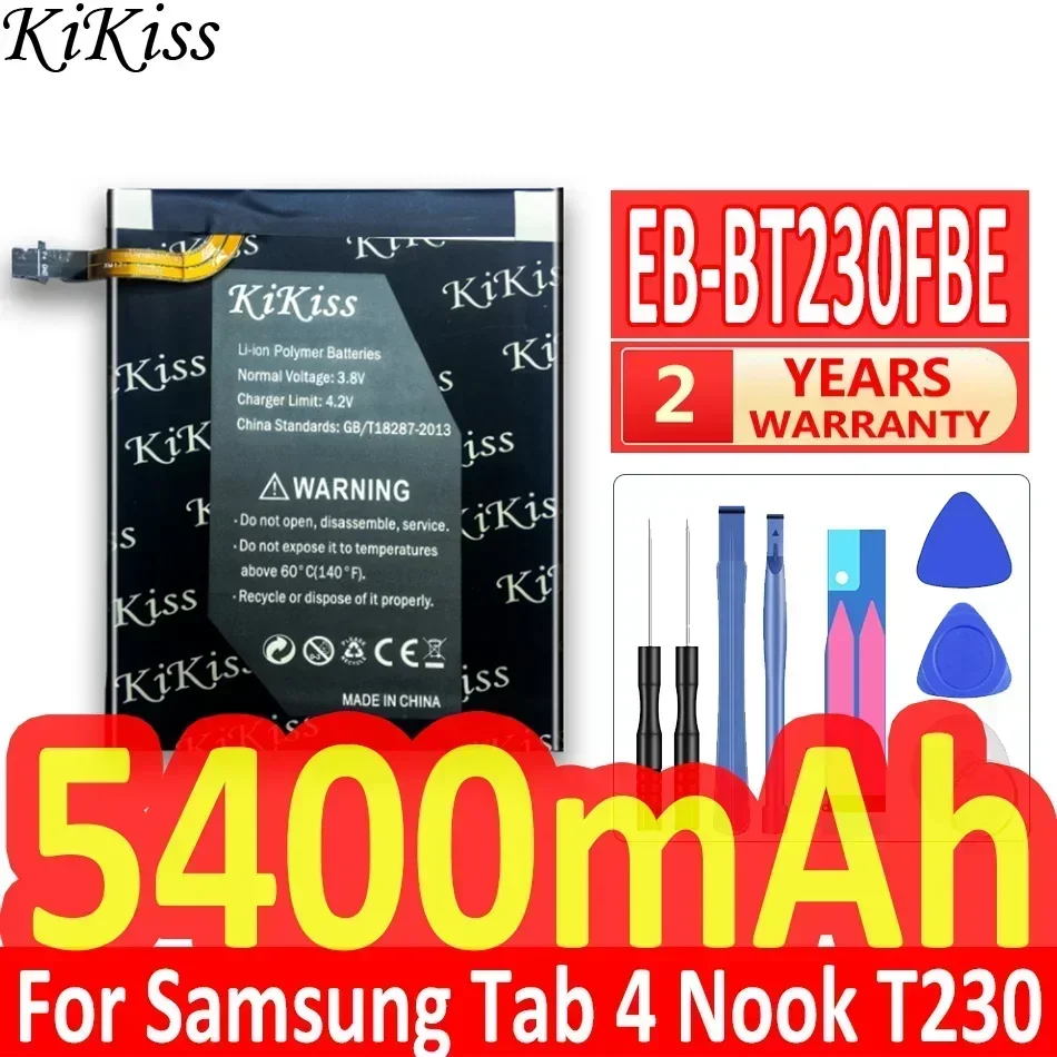 KiKiss 배터리 태블릿 EB-BT230FBE, 삼성 갤럭시 탭 4 탭 4 누크 T230 T231 T235 SM-T230 SM-T231 SM-T235 5400mAh