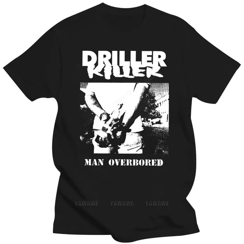 Beach man tee shirt fashion print tees Driller Killer Man Overboard Tops Tee T Shirt Plus Size Clothing male t-shirts tops