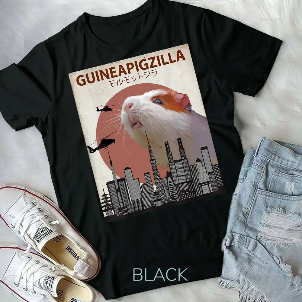 Guineapigzilla Funny Guinea Pig T-Shirt Gift - Unisex Form T-Shirt High Quality 100%Cotton Short Sleeve