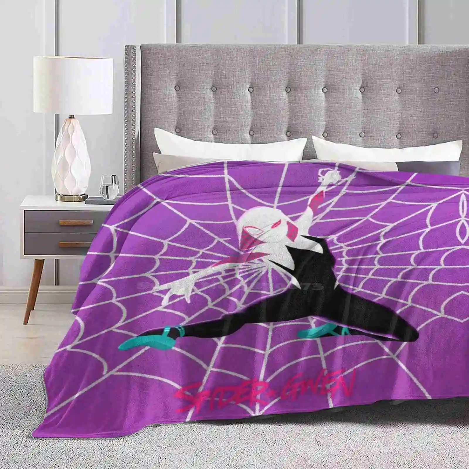 Spider Gwen Loves You Top Quality Comfortable Bed Sofa Soft Blanket Spider Gwen Gwen Stacy Wright Art Spider Web Color Pop