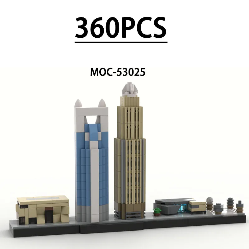 MOC-53025 Конструктор «Городской пейзаж» Модульная архитектура Индивидуальная модель 360 деталей Забавная игрушка на день рождения Подарок на Рождество и Новый год Декорация