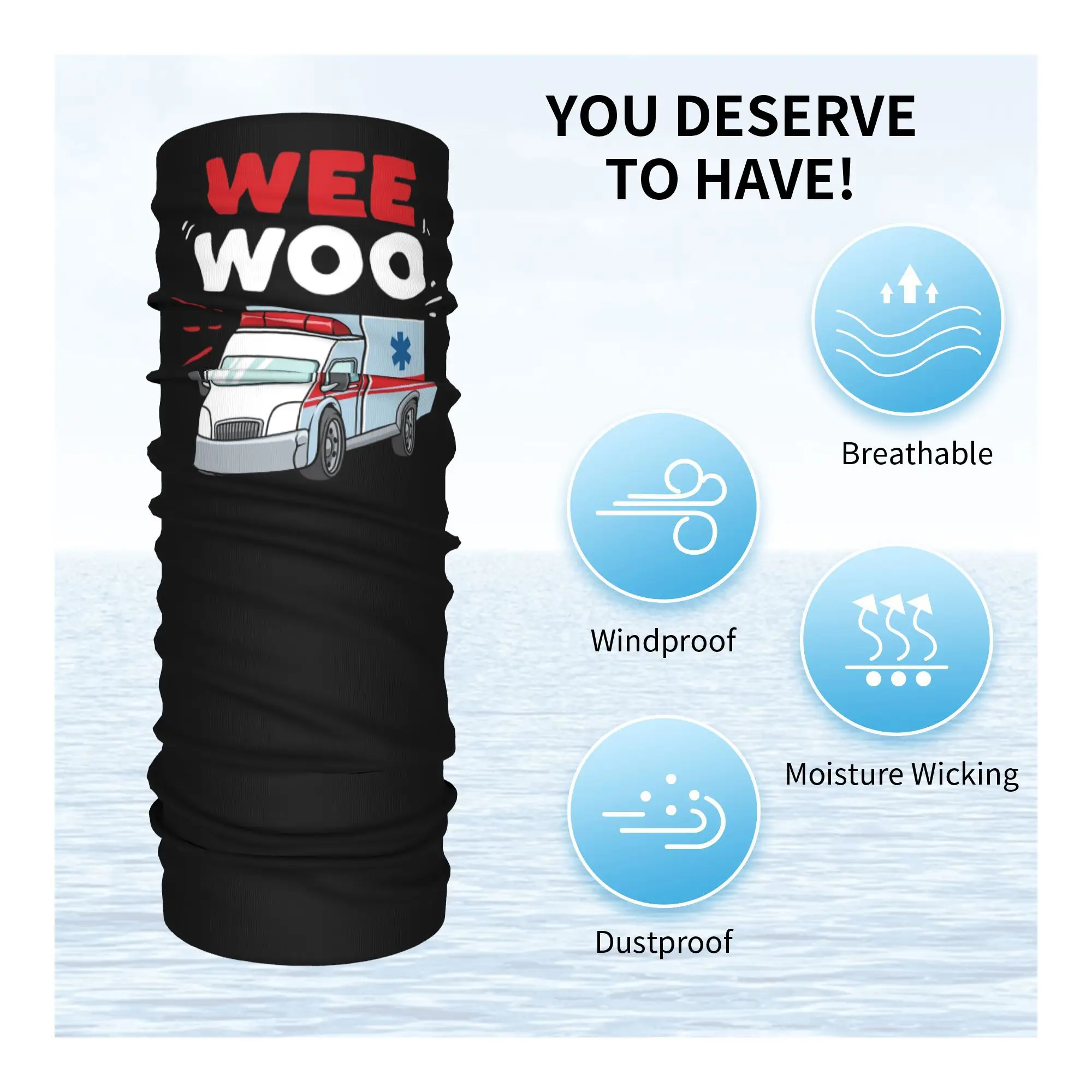 وي وو إسعاف المسعف الطوارئ الطبية هدية باندانا غطاء الرقبة قناع مطبوع وشاح عقال المشي لمسافات طويلة الصيد للجنسين الكبار