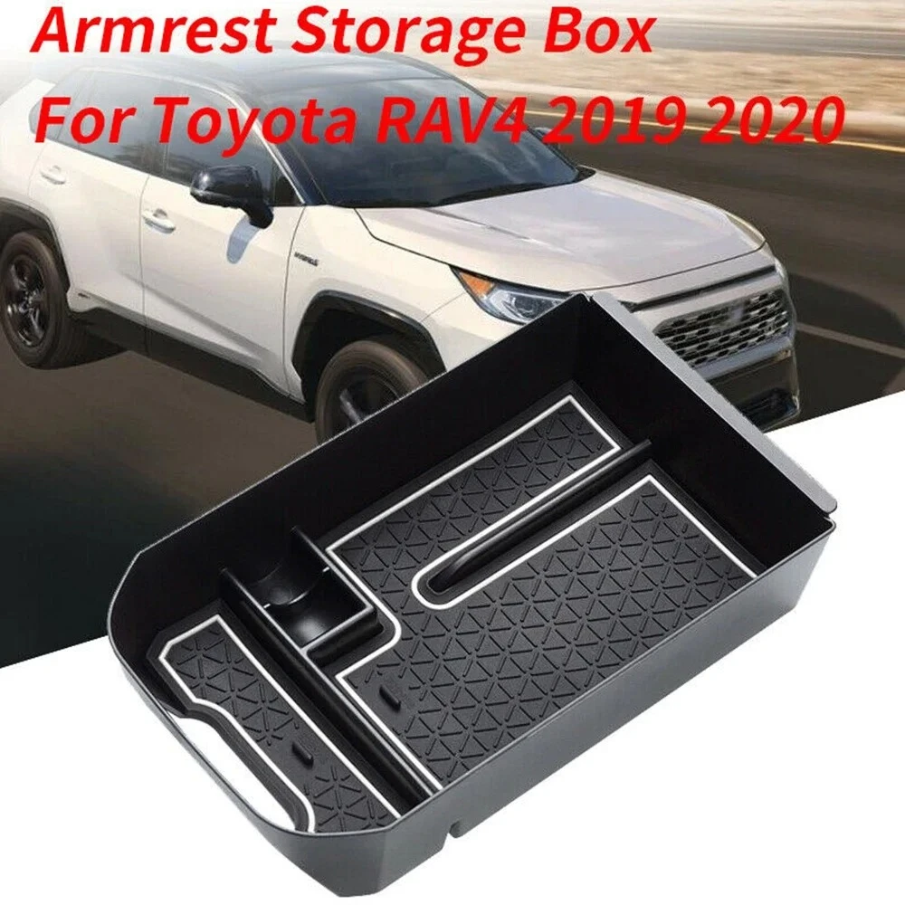 1Pc for Toyota RAV4 2019 2020 Car Storage Box Central Console Glove Tray Organizer Plastic Auto Interior Accessories
