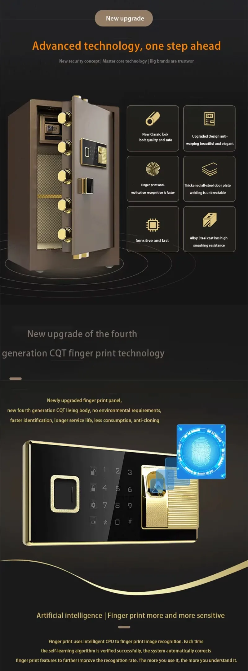 صندوق أمان بطول 1.8 متر وبابين، خزانة تخزين آمنة بكلمة مرور إلكترونية متينة وآمنة من الفولاذ #4