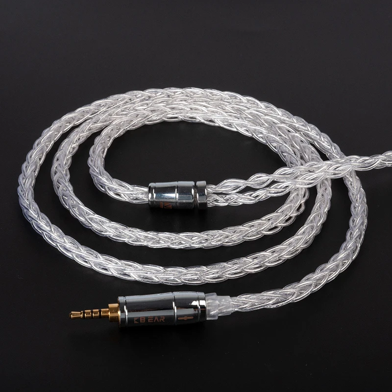 KBEARE Limpid Pro 4N Pure Silver Flagship Upgrade Cable 2.5mm/3.5mm/4.4mm plugs can be selected for HiFi earphones
