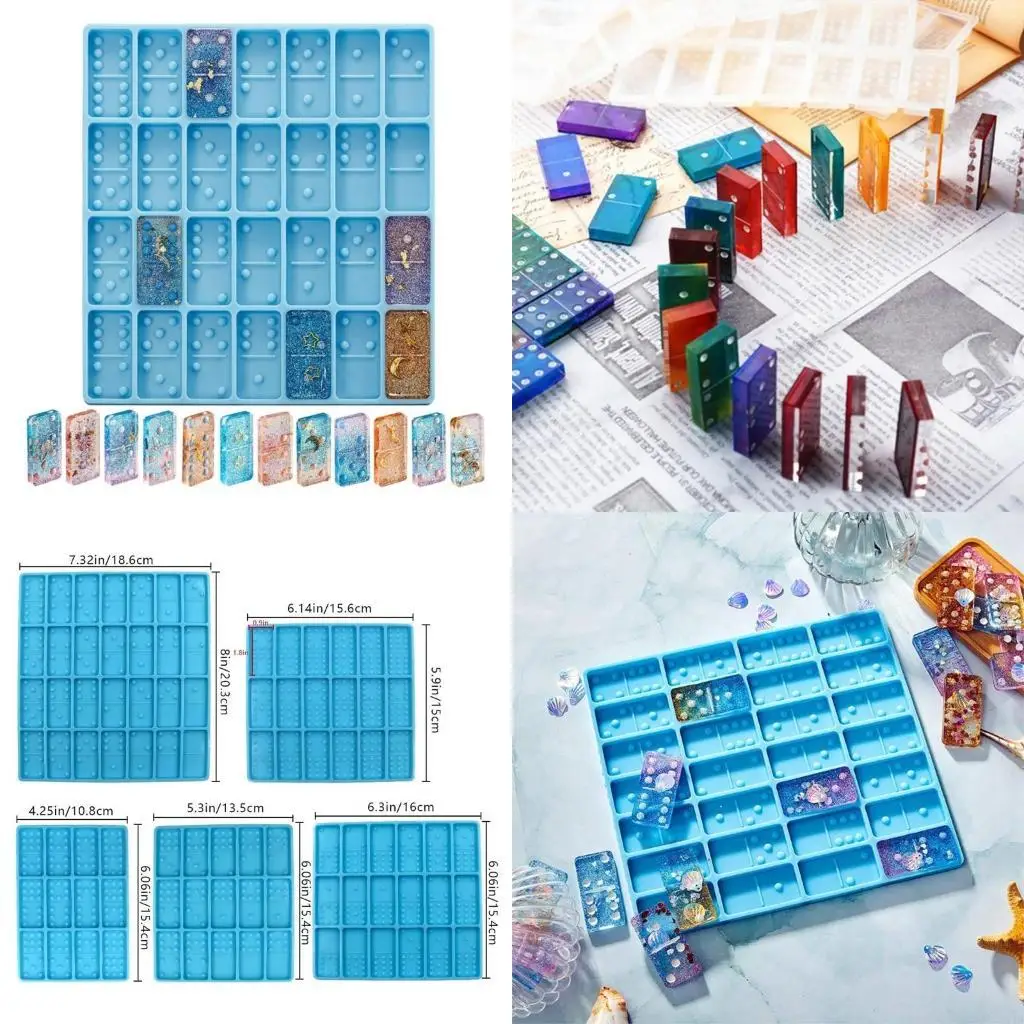

5 шт. домино эпоксидная смола форма домино игры игрушки силиконовые формы DIY ремесла украшения ювелирные изделия инструмент для
