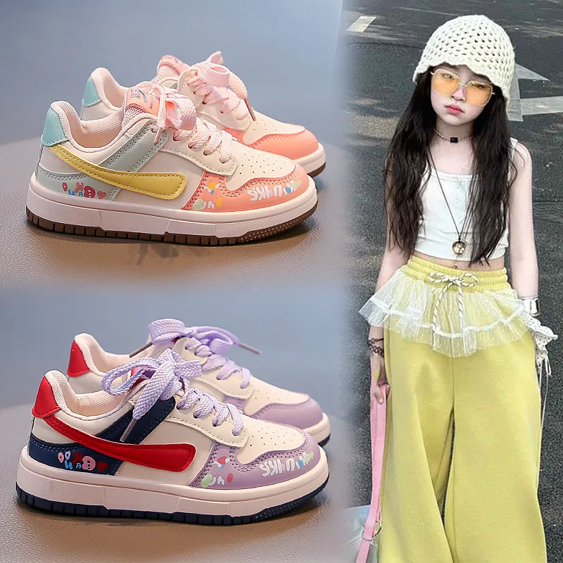

2025 New Style Spring Autumn Children's Fashionable and versatile Casual Sneakers Outdoor Comfortable Breathable Sports Shoes