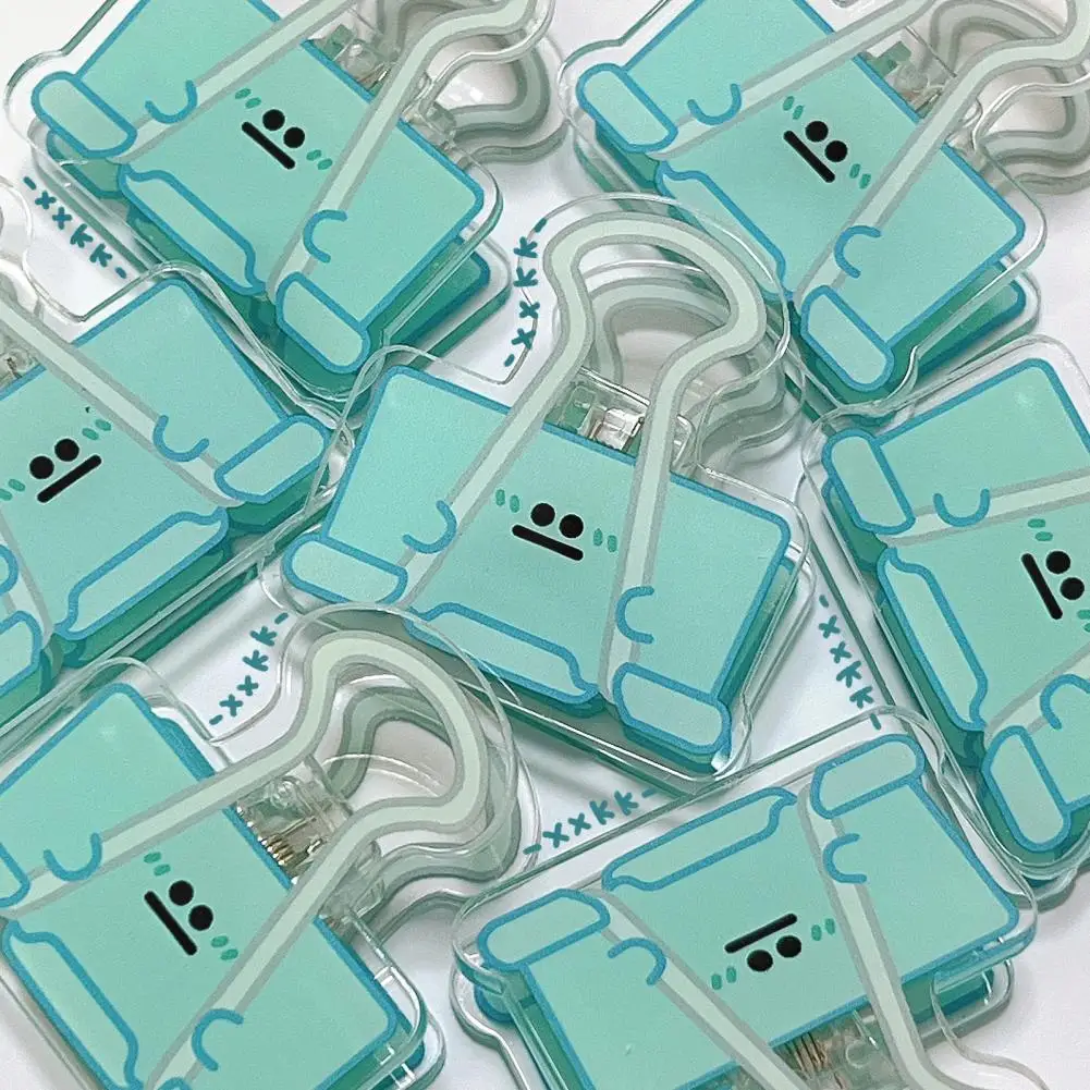 Прочный красивый зажим, красочные акриловые зажимы для бумаг, декоративные канцелярские товары для дома, школы, длинный хвост для документов