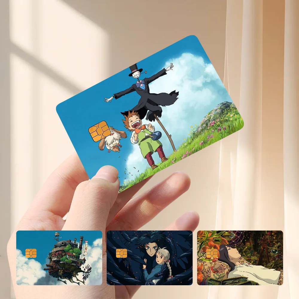 H-Howls Moving CastleS Card Stickers Credit Card Protector Stickers Resist Scratches And Abrasions