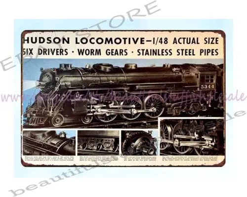 Lionel 1937 train Model Railroad railway toy metal tin sign plaque wall art