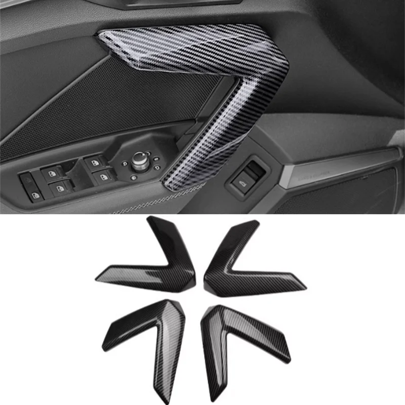 For Audi A3 8Y Sedan Sportback 2021 2022 2023 LHD Interior Accessories Inner Side Car Door Handle Pull Bowl Cover Trim 4PCS/SET