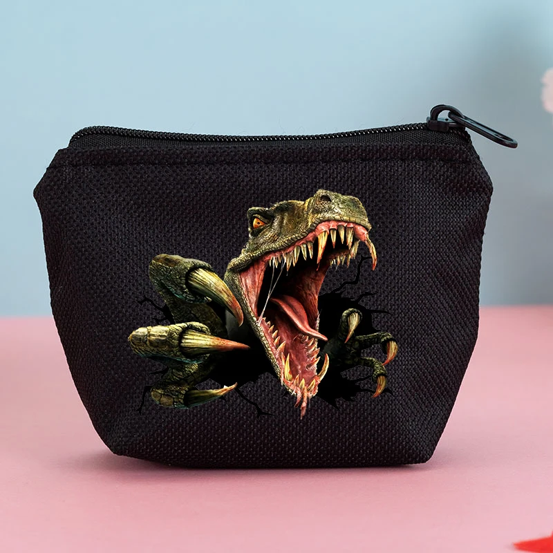 Jurassic Dinosaur Stationery Zipper Coin Purse Material Child Wallet Student Coin Purse Key Lock Key Storage Bag Gift Key Bags