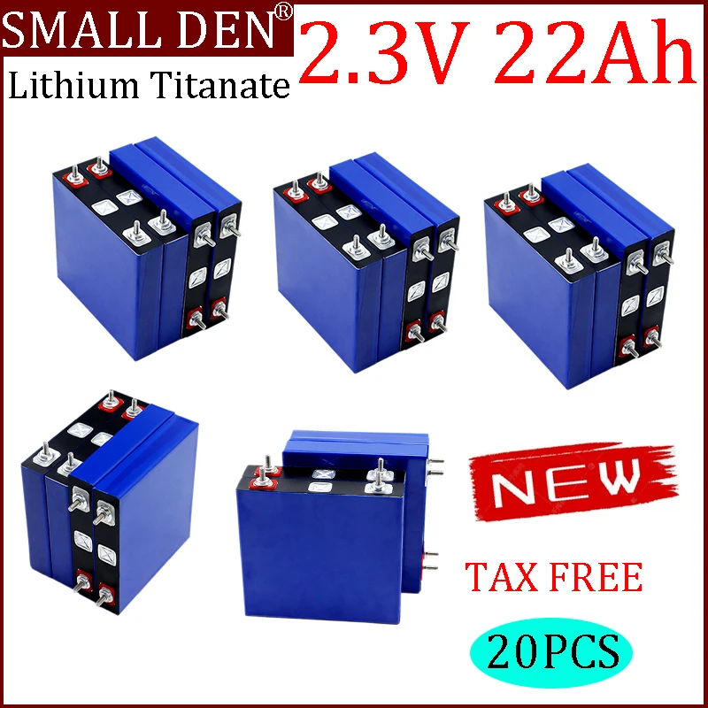 

20PCS 2.3V 22Ah Lithium titanate Battery 25C High power DIY 12v 24v Electric boat Solar RV Speaker LTO Rechargeable batteries