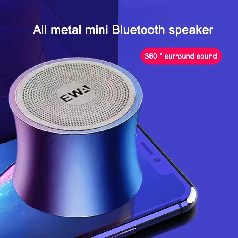 

Mini Speaker, Wireless Bluetooth, Heavy Bass, Metal Cannon, Indoor And Outdoor Portable High Volume Speaker EWA A104