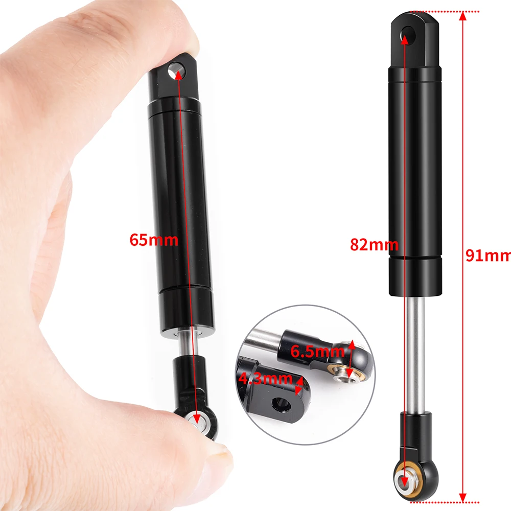 AXSPEED 4 pezzi ammortizzatori in lega di alluminio per Axial SCX10 1/10 RC parti di automobili Rock Crawler con telecomando