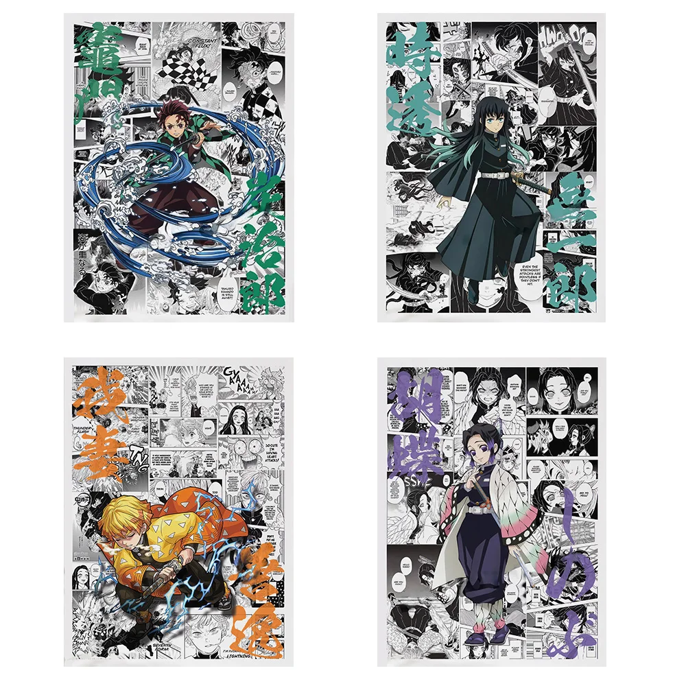 1PCS  frameless  Demon slayer Wall Art Poster Demon slayer Canvas Art Prints Demon slayer Wall Decor Picture Demon slayer Canvas