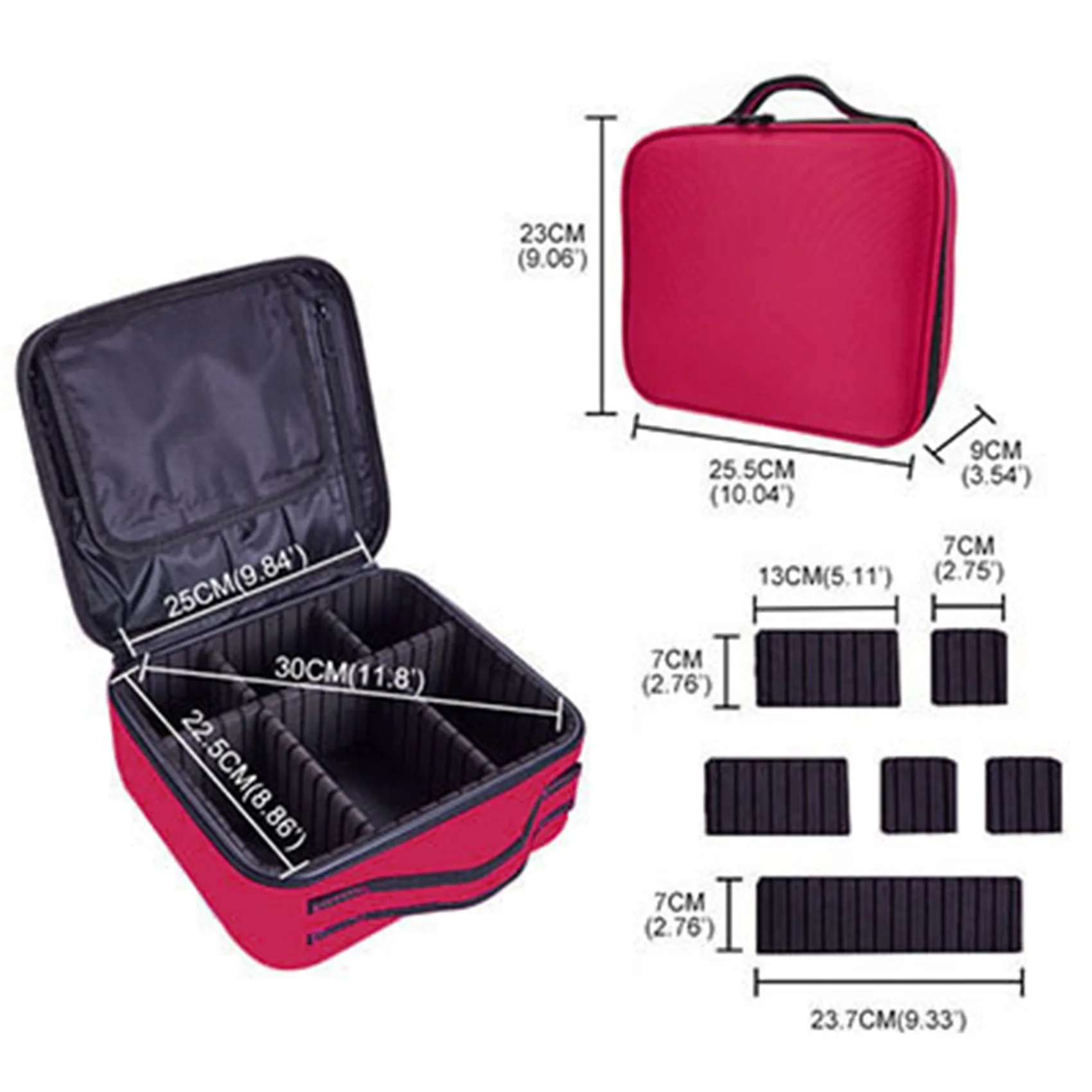 2024 New Professional Cosmetic Bag For Women High Quality Waterproof Oxford Large Capacity Travel Makeup Case For Makeup Artist