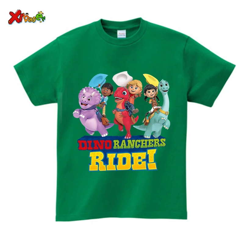 T Shirt for Kids Boy 6 Years Dino Ranch T Shirt Kids Boy Shirts Summer Clothes Girls Tees Clothing Children T-Shirts Boys Shirts