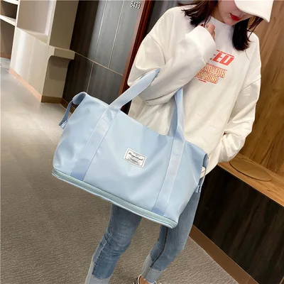 

Large Capacity Folding Travelling Bag Multifunctional Oxford Cloth Waterproof Tote Handbag Duffle Women Sports Swimming Bags