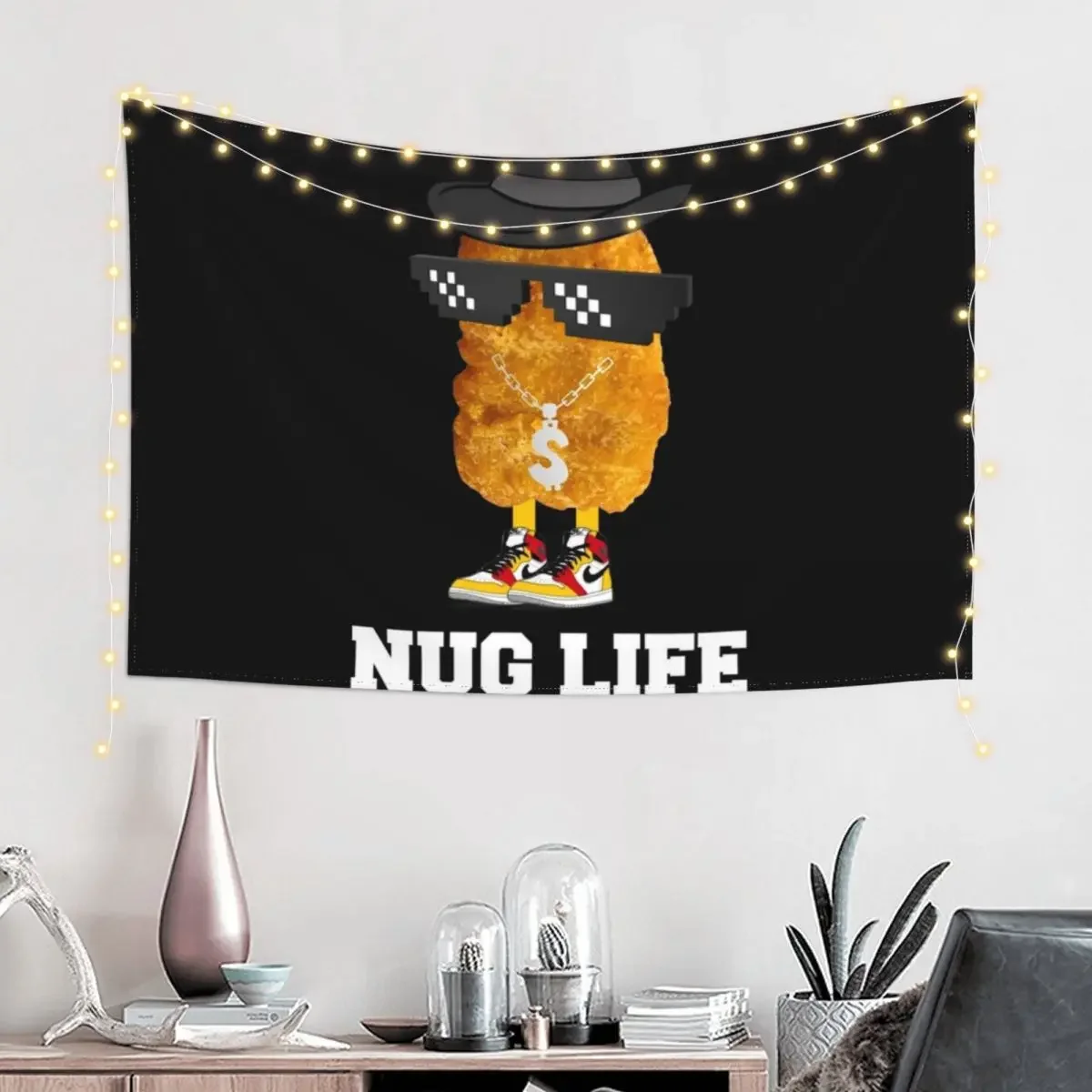 Nug Life McDonalds Chicken Nuggets Tapestry Cute Room Decor Hanging Wall Decorations For Room Tapestry