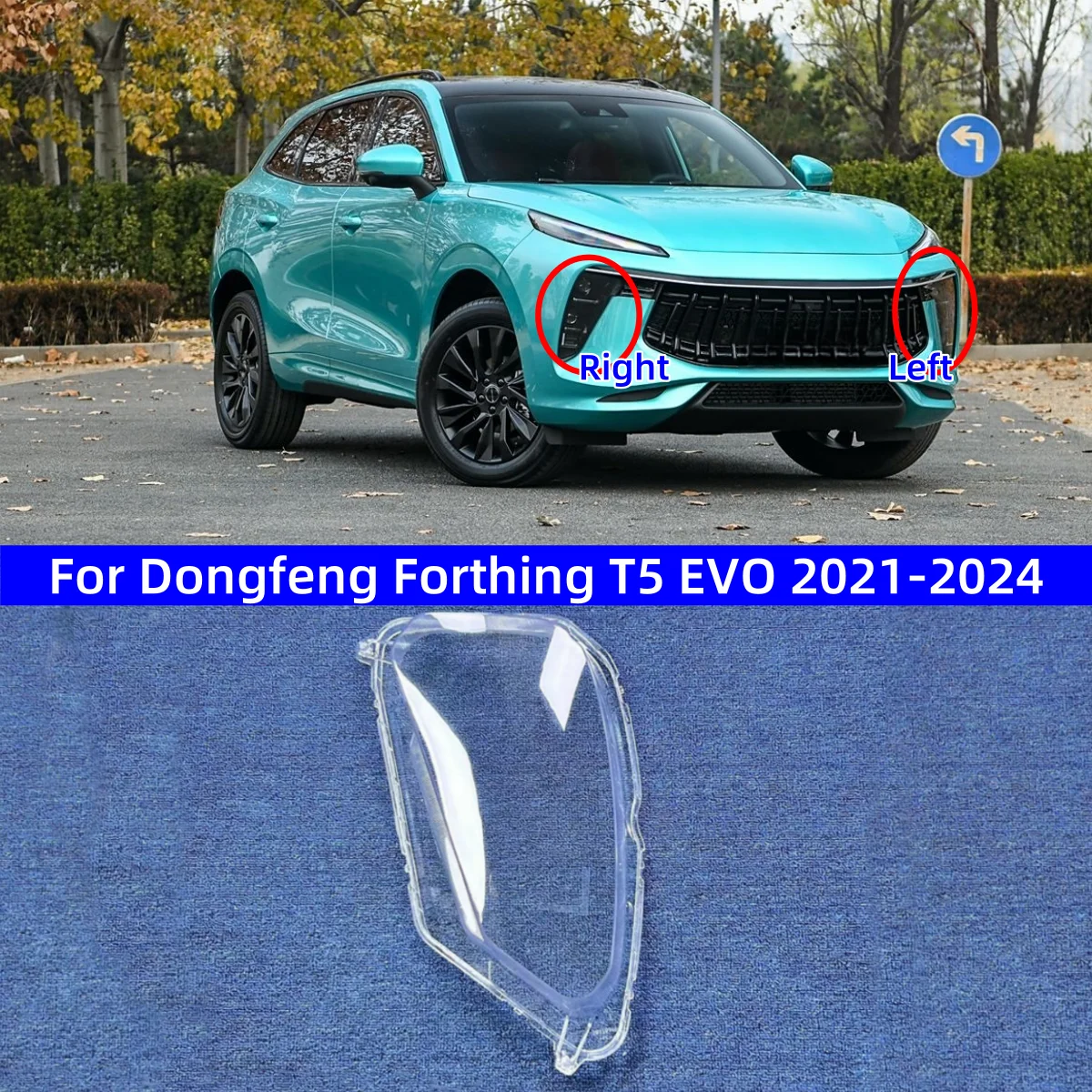 For Dongfeng Forthing T5 EVO 2021 2022 2023 2024 Headlamp Lens Headlight Cover Car Replacement Front Head Light Auto Shell