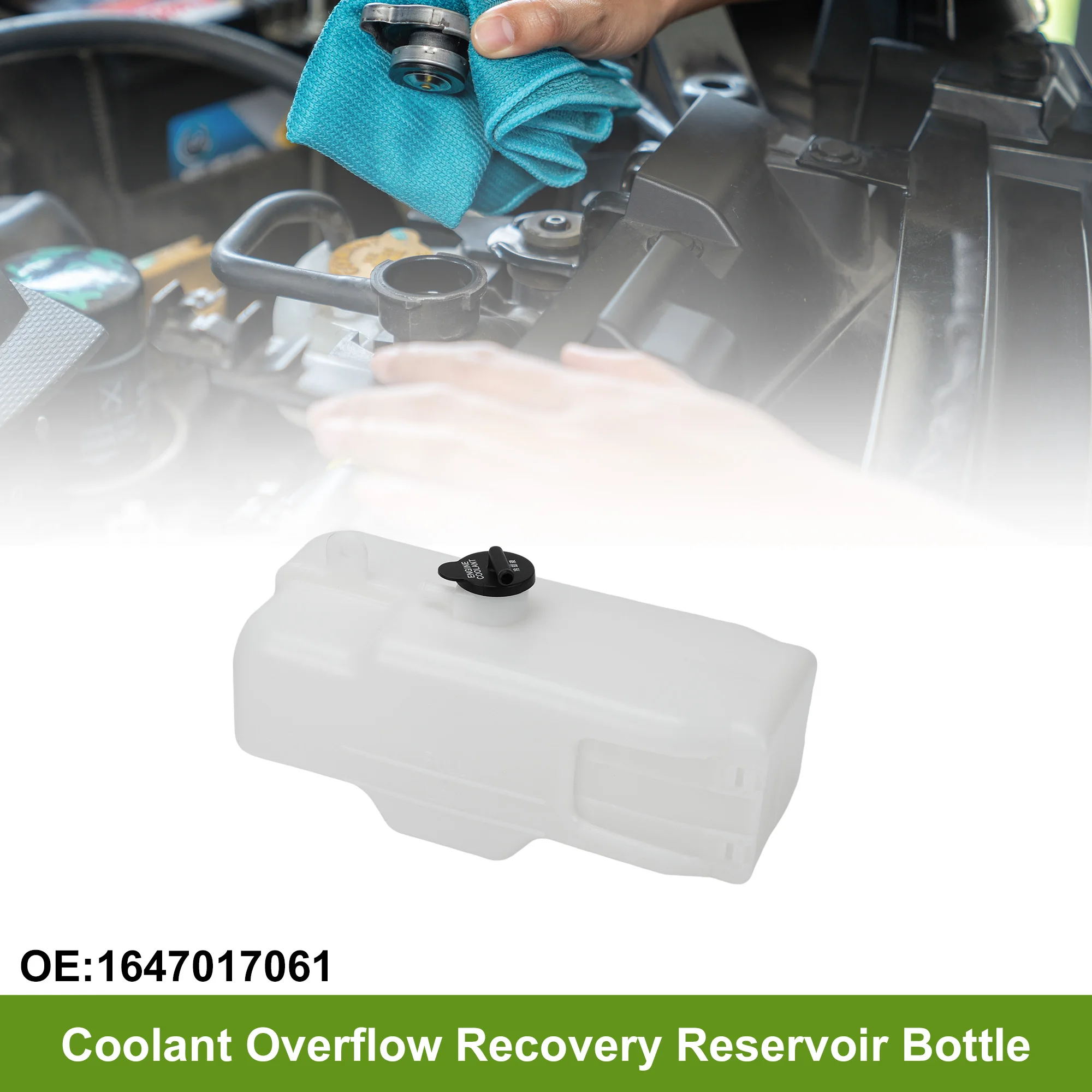 UXCELL Coolant Expansion Recovery Overflow Tank No.1647017061 for Toyota Coaster Busz HZB50 1993-2016