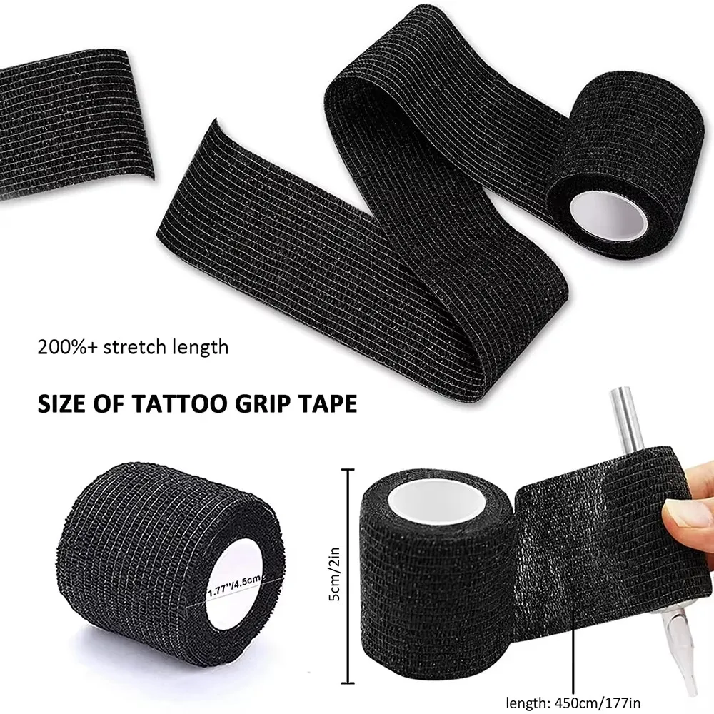 200PCS Tattoo Maschine Tasche mit Tattoo Grip Abdeckungen Set Tattoo Stift Hülse Grip Tape Wrap Kombination für Tattoo Maschine Versorgung