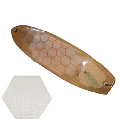 10/20pcs Surfboard Deck Grip Pads Grip Tactical Deck Transparent Traction Honeycomb Pad Surf Traction Pad deck prancha surf