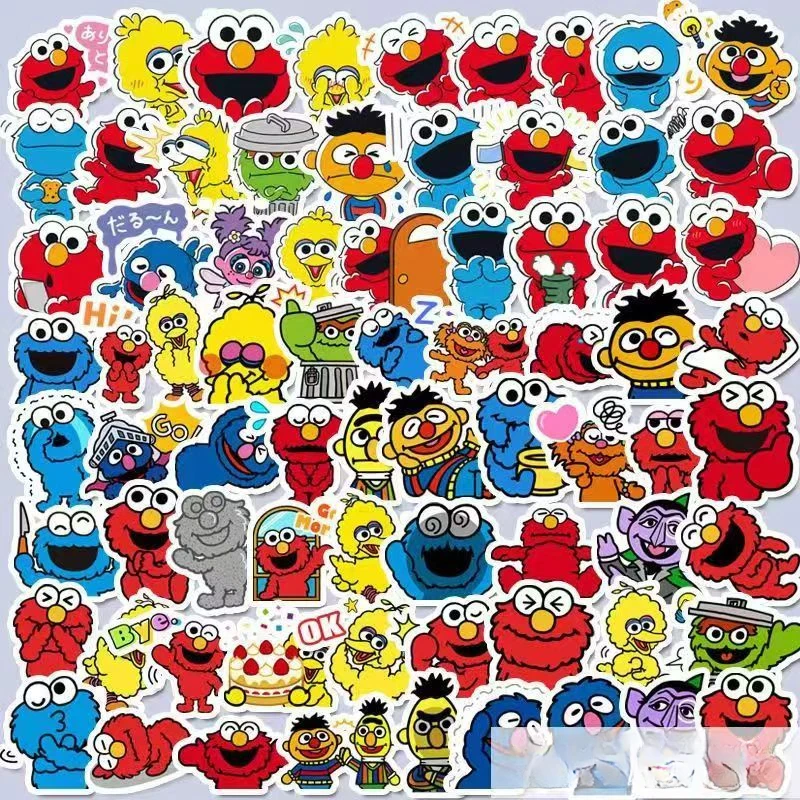 Sesame Street ELMO BIG BIRD Cartoon cute handbook stickers can be used as diy mobile phone case suitcase decoration stickers