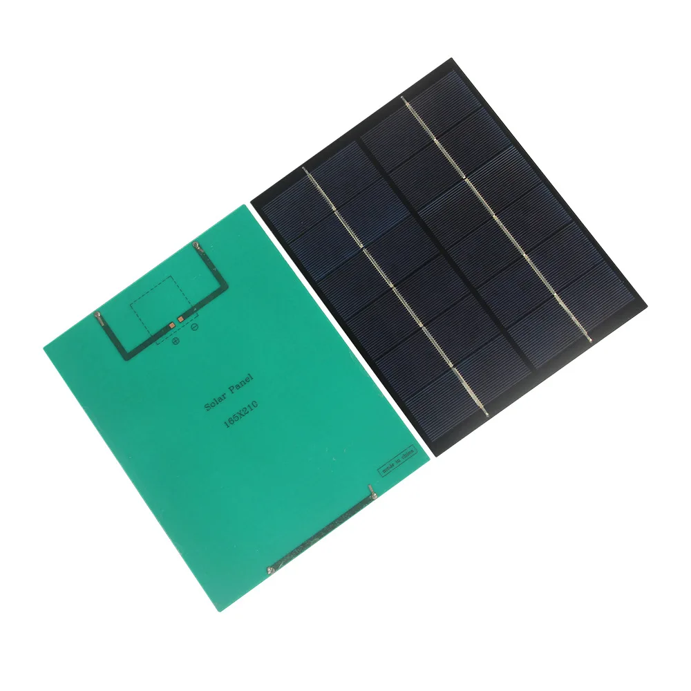 5W 5.2W 6V Solar Panel Epoxy Drop Gel Board Polycrystalline Solar Laminate 165x210mm