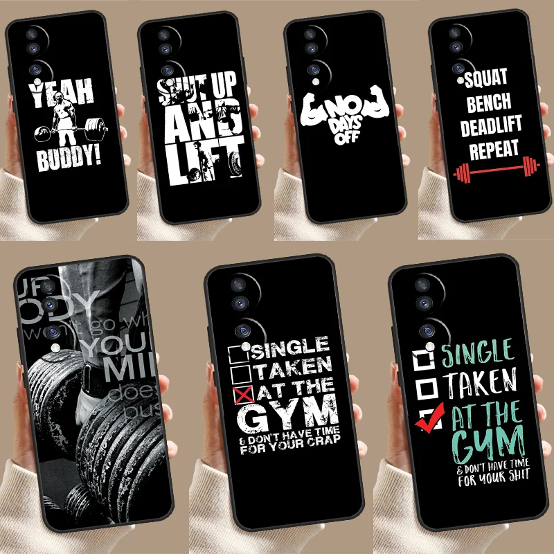 Bodybuilding Gym Fitness Quotes Case For Honor X9a X8a X7a X6a X7 X8 X9 X9b X8b Honor 10 50 70 90 Lite Magic 6 5 Pro Cover