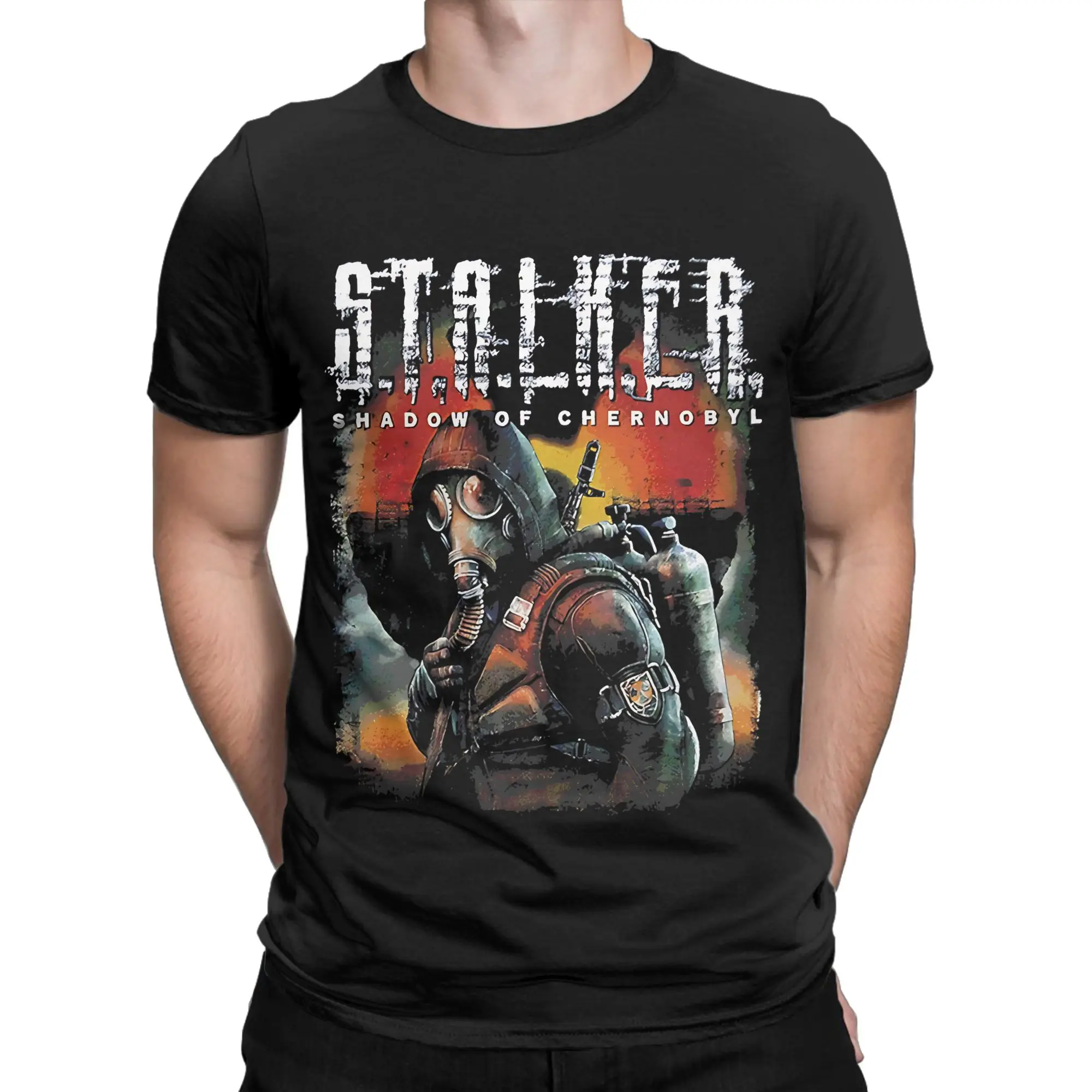 Stalker Chernobyl  Essential Novelty Graphic 100% Cotton T-Shirt STALKER Tees Tops For Men