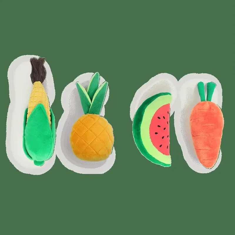 AFP Fresh Juicy PDQ Treasure Box 24 Pcs Pet Dog Plush Toys Puppy Plush Dog Toy Set