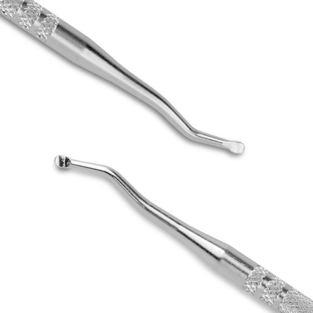 

Stainless Steel Cuticle Spoon Double Sided Anti-Skid Handle Portable Lightweight Toenail Remover Tool Home Salon Gift Kit For