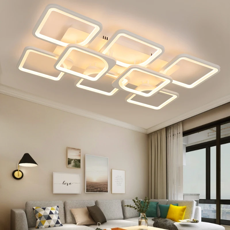 Indoor lighting living room ceiling chandelier smart remote control dimmer bedroom suction ceiling light kitchen chandelier led