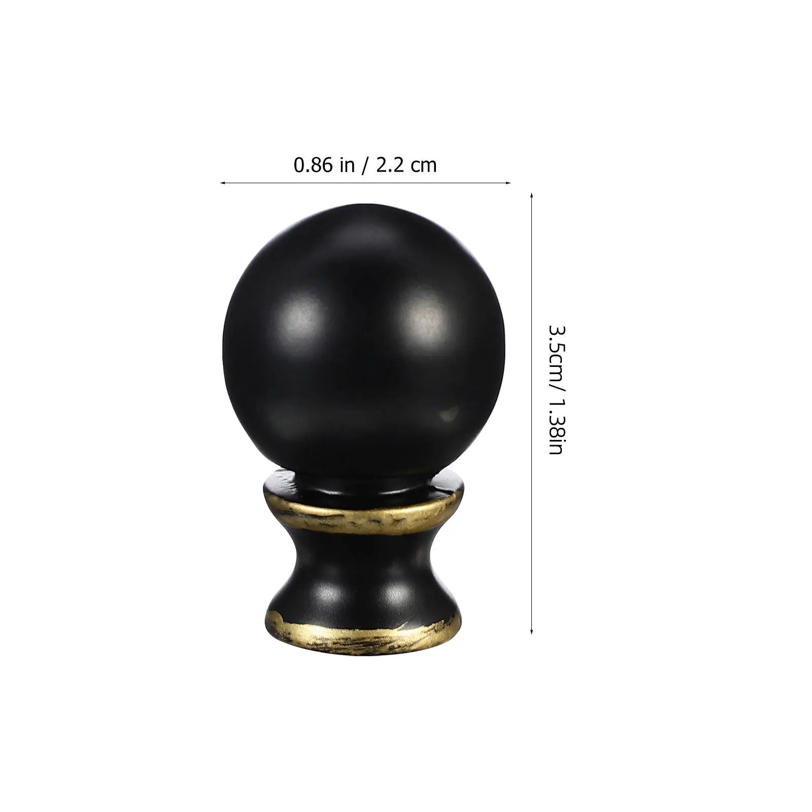 2Pcs Zinc Alloy Lamp Finial Knob Retro Style Heavy Duty Table Lamp Decoration for Living Room Bar Restaurant Floor Light