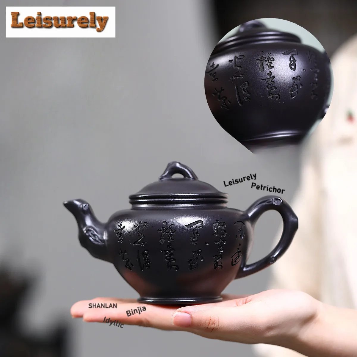 

340 мл Ретро Исин Фиолетовые Глиняные Чайники Ручной Работы Смеющий Сакура Горшок Сырой Рудный Камень Желтый Грязевой Чайник Китайский Чайный Набор Ча